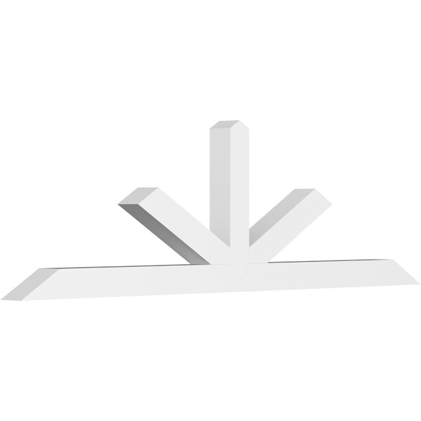 Ekena Millwork Saratoga Architectural Grade PVC Gable Bracket, 84"W x 24 1/2"H x 4"D x 4"F, 7/12 Pitch GBP084X25X0404SAR00 - main